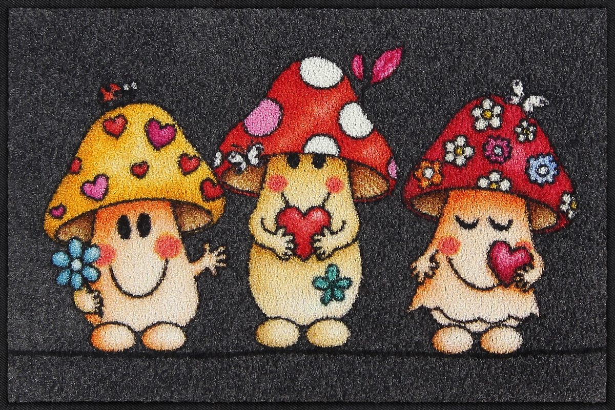 Efia Tappeto o zerbino 50 x 75 cm Funky Mushrooms
