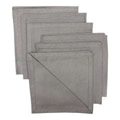 Set 6 tovaglioli in Puro Cotone var. Grigio Medio Cavalieri Home Textile