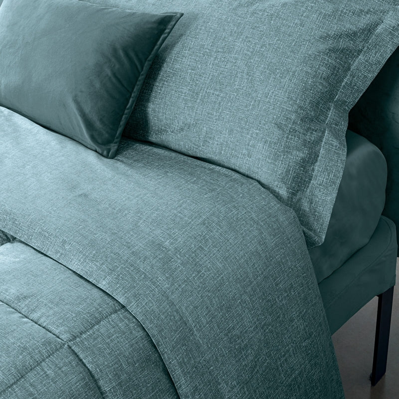 Trapuntino matrimoniale Baco Fazzini var. Azzurro