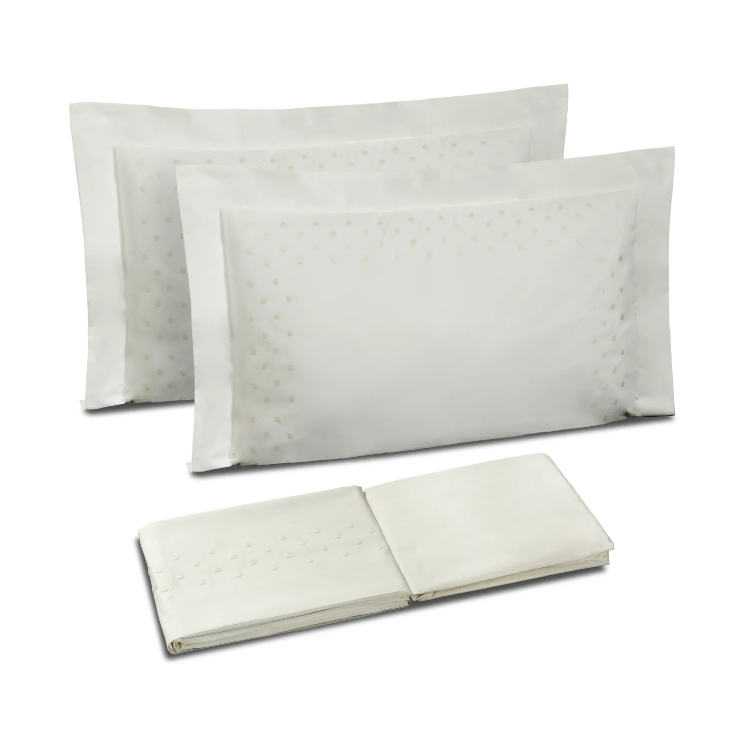 Completo letto ricamato Pois Dea Home Collection var. 37 tortora