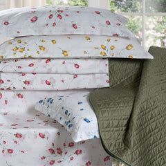Completo lenzuola matrimoniale I100 Boccioli Le Isole by Dea var. 55 Rosa