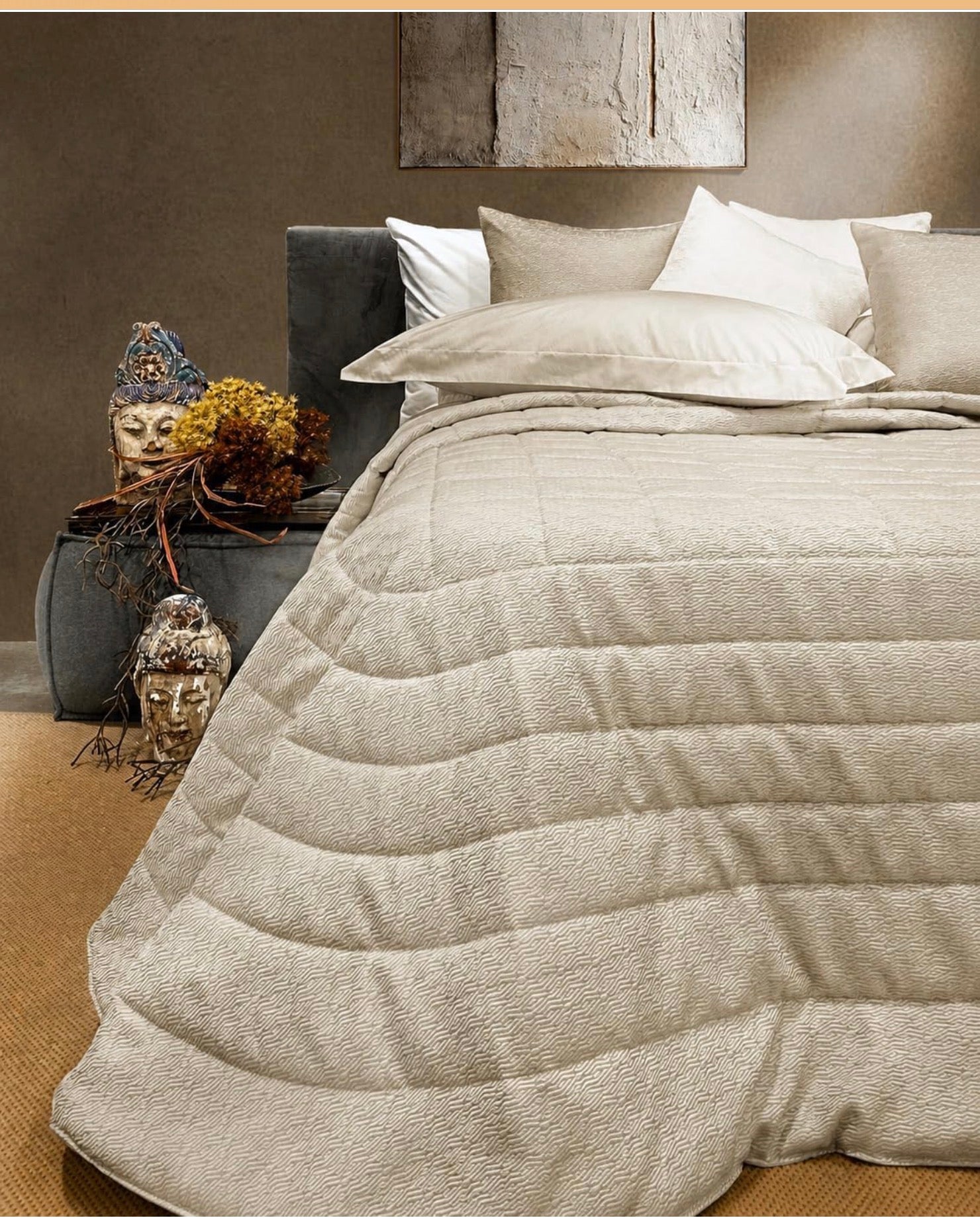 Copriletto trapuntato KIMONO Forever Svad Dondi Silver