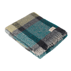 Plaid Bouclé Fazzini var. Verde/Petrolio