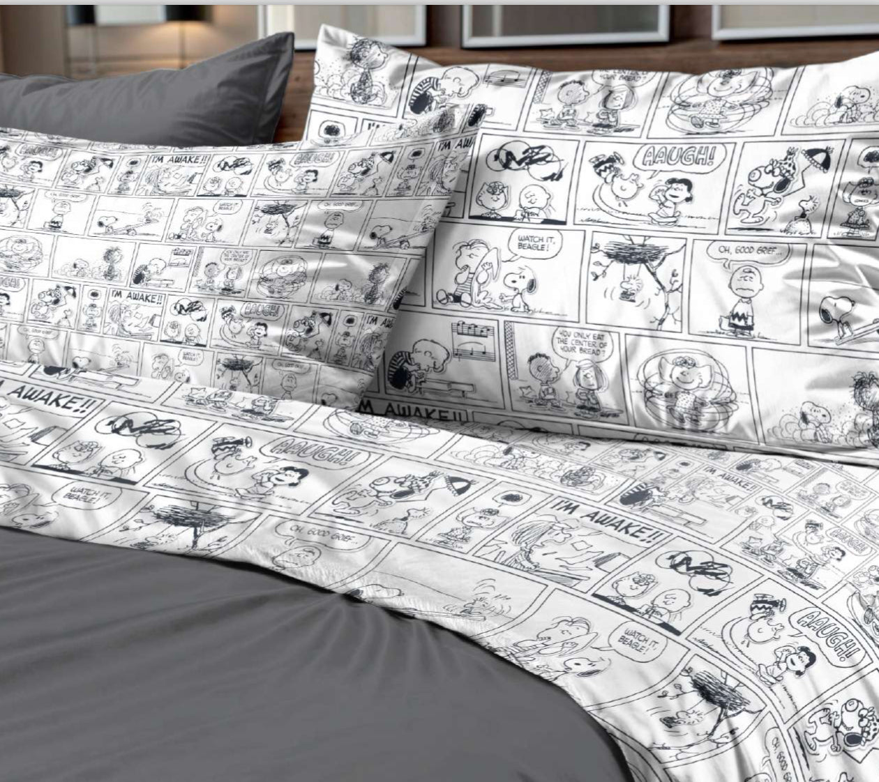 Parure Copripiumino posto e mezzo dis. Classic Peanuts