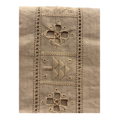 Set asciugamani 1+1 Puro Lino in Punto Antico var. Nude