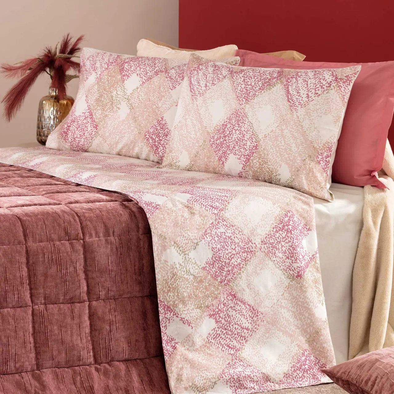 Completo letto piazza e mezzo Nori var. Beige Riviera