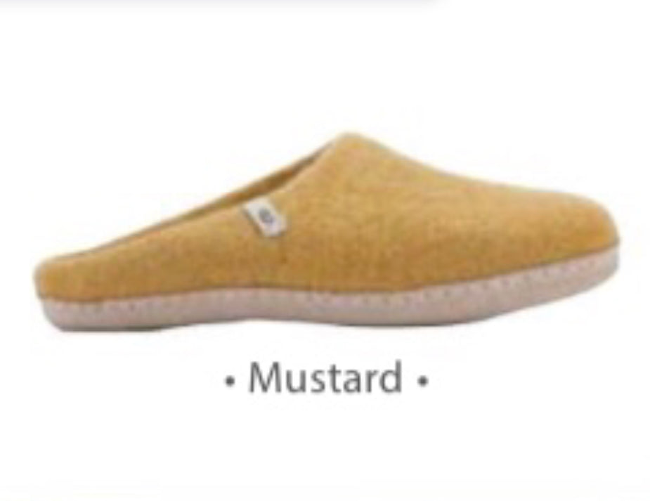 Pantofole in Lana Cotta Egos var. Mustard