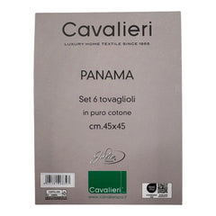 Set 6 tovaglioli in Puro Cotone var. Grigio Medio Cavalieri Home Textile