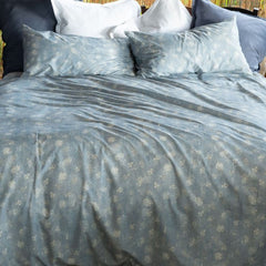 Parure copripiumino piazza e mezzo | Denim | Tessitura Telerie Toscane