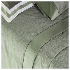 Completo lenzuola matrimoniali Sashiko Fazzini var. Verde