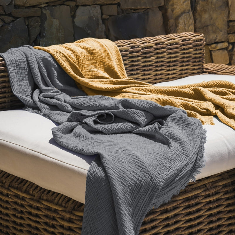 Copriletto matrimoniale Criss cross Fazzini var. Blu