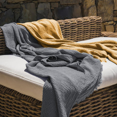 Copriletto matrimoniale Criss cross Fazzini var. Blu