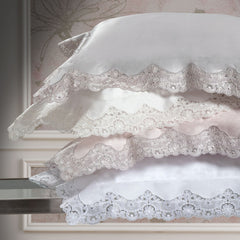 Completo lenzuola matrimoniale Flora Pizzo Dea Luxury Linens