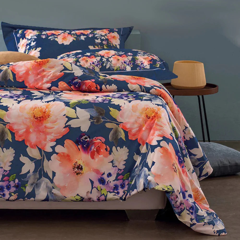 Parure copripiumino matrimoniale Solaria Svad Dondi var. Blu