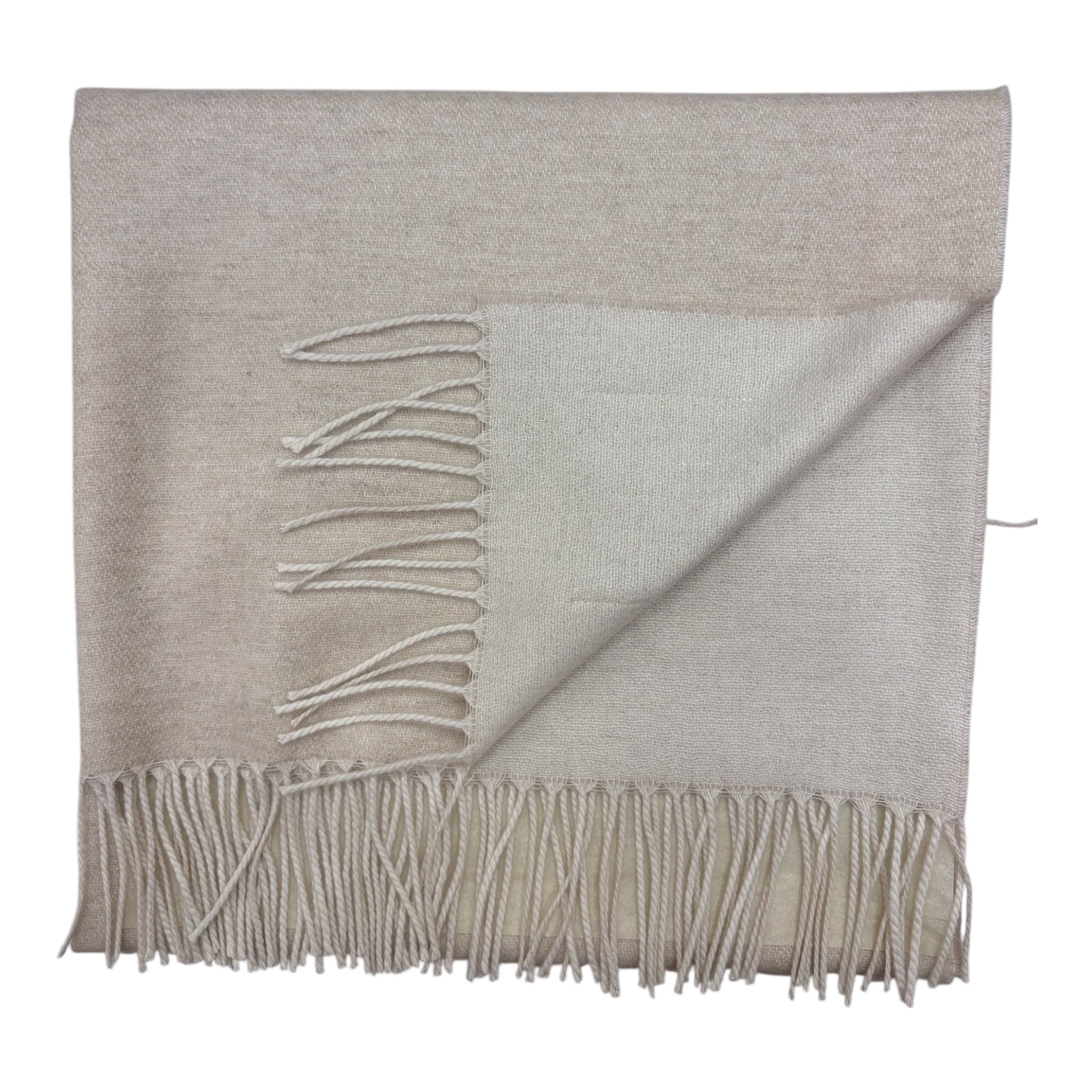 Plaid con frange Double Puro Cashmere