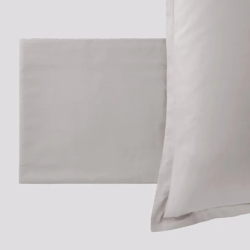 Completo letto singolo Incanto in Raso di Cotone Riviera var. Grigio Perla