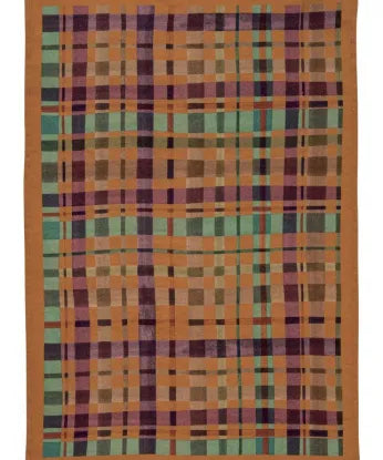 Strofinaccio in 100% Canapa dis. Clan Arancio Tessitura Toscana Telerie