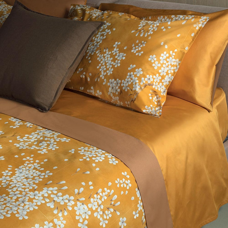 Parure copripiumino piazza e mezzo Kimono Fazzini var.Zucca