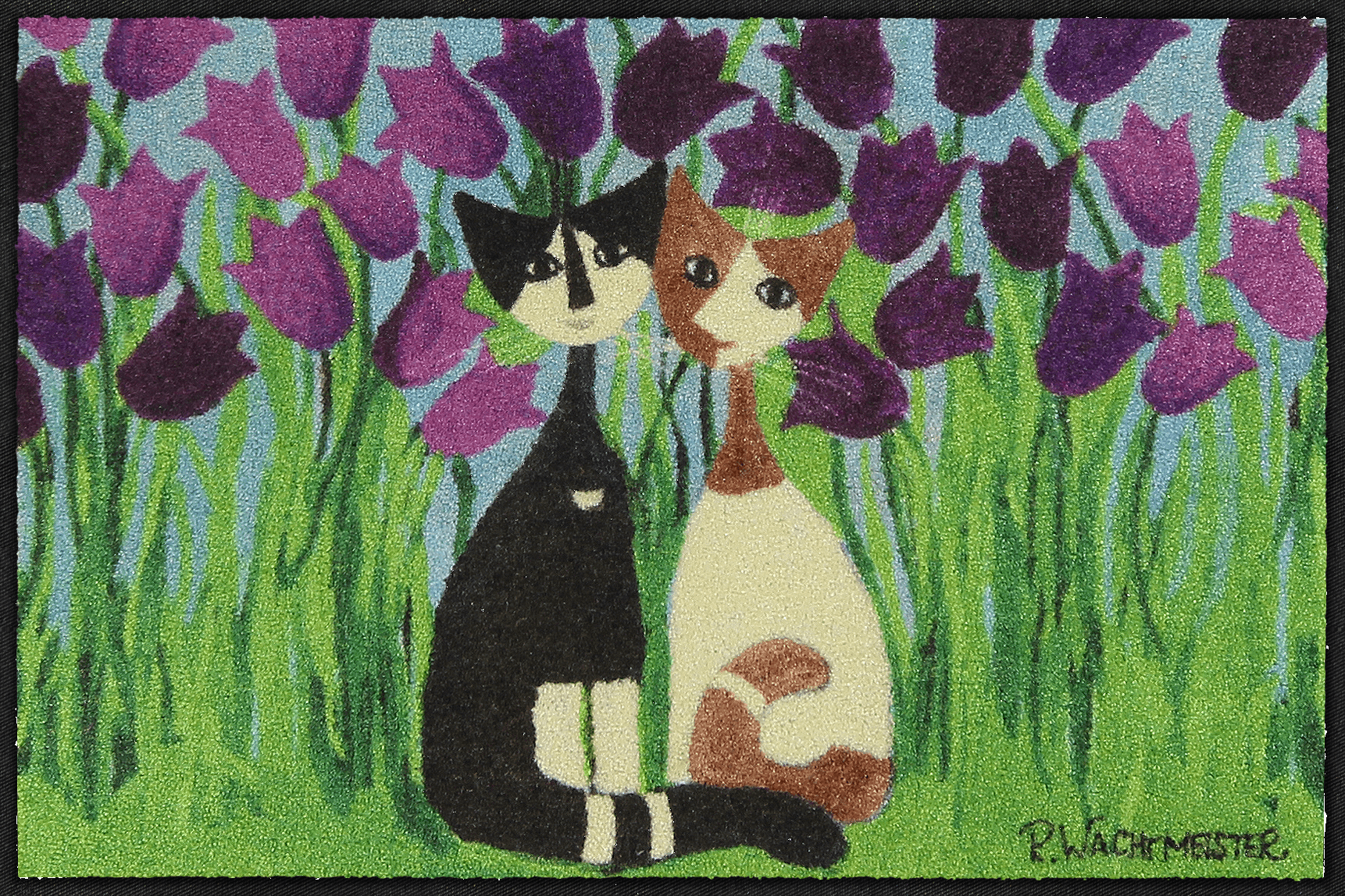 Efia Tappeto o zerbino 50 x 75 cm Cielo di Tulipani