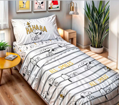 Parure Copripiumino matrimoniale dis. Lol Peanuts