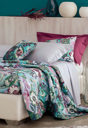 Copriletto trapuntato singolo Persia Mare