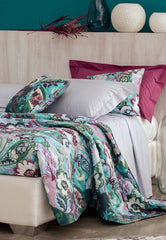 Copriletto trapuntato singolo Persia Mare