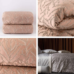 Trapunta matrimoniale Jacquard Betulla rosa