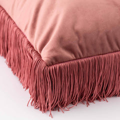 Cuscino con frange 50x50 cm rosa - Nina | Riviera | Carillo Home