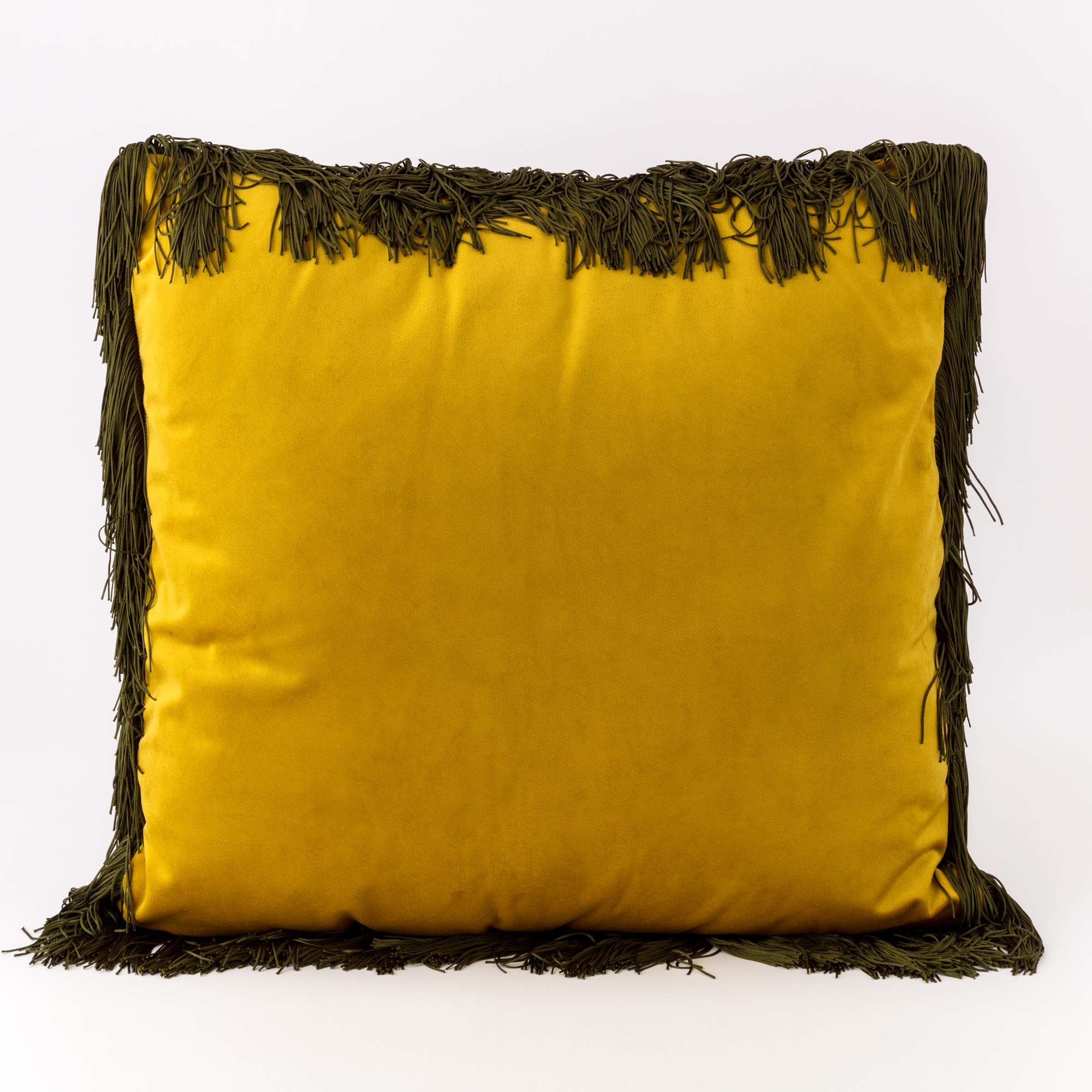 Cuscino con frange 50x50 cm giallo - Nina | Riviera | Carillo Home