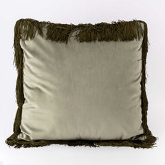 Cuscino con frange 50x50 cm verde - Nina | Riviera | Carillo Home