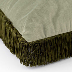 Cuscino con frange 50x50 cm verde - Nina | Riviera | Carillo Home