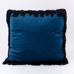 Cuscino con frange 50x50 cm blu - Nina | Riviera | Carillo Home