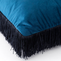 Cuscino con frange 50x50 cm blu - Nina | Riviera | Carillo Home