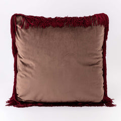 Cuscino con frange 50x50 cm marrone - Nina | Riviera | Carillo Home