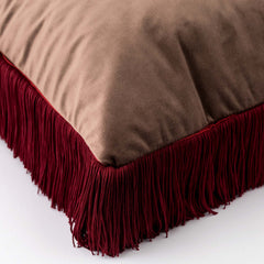 Cuscino con frange 50x50 cm marrone - Nina | Riviera | Carillo Home