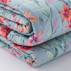 Trapuntino Quilt Wild Orchid - Turchese