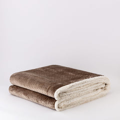 Plaid in ecopelliccia 210x240 cm marrone - Esagon | Riviera | Carillo Home