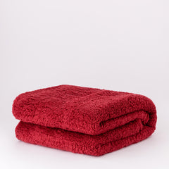 Plaid in ecopelliccia 210x240 cm rosso - Teddy | Riviera | Carillo Home