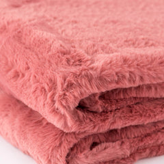 Plaid in ecopelliccia 210x240 cm rosa - Furry | Riviera | Carillo Home