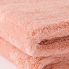 Plaid in ecopelliccia 210x240 cm rosa cipria - Furry | Riviera | Carillo Home