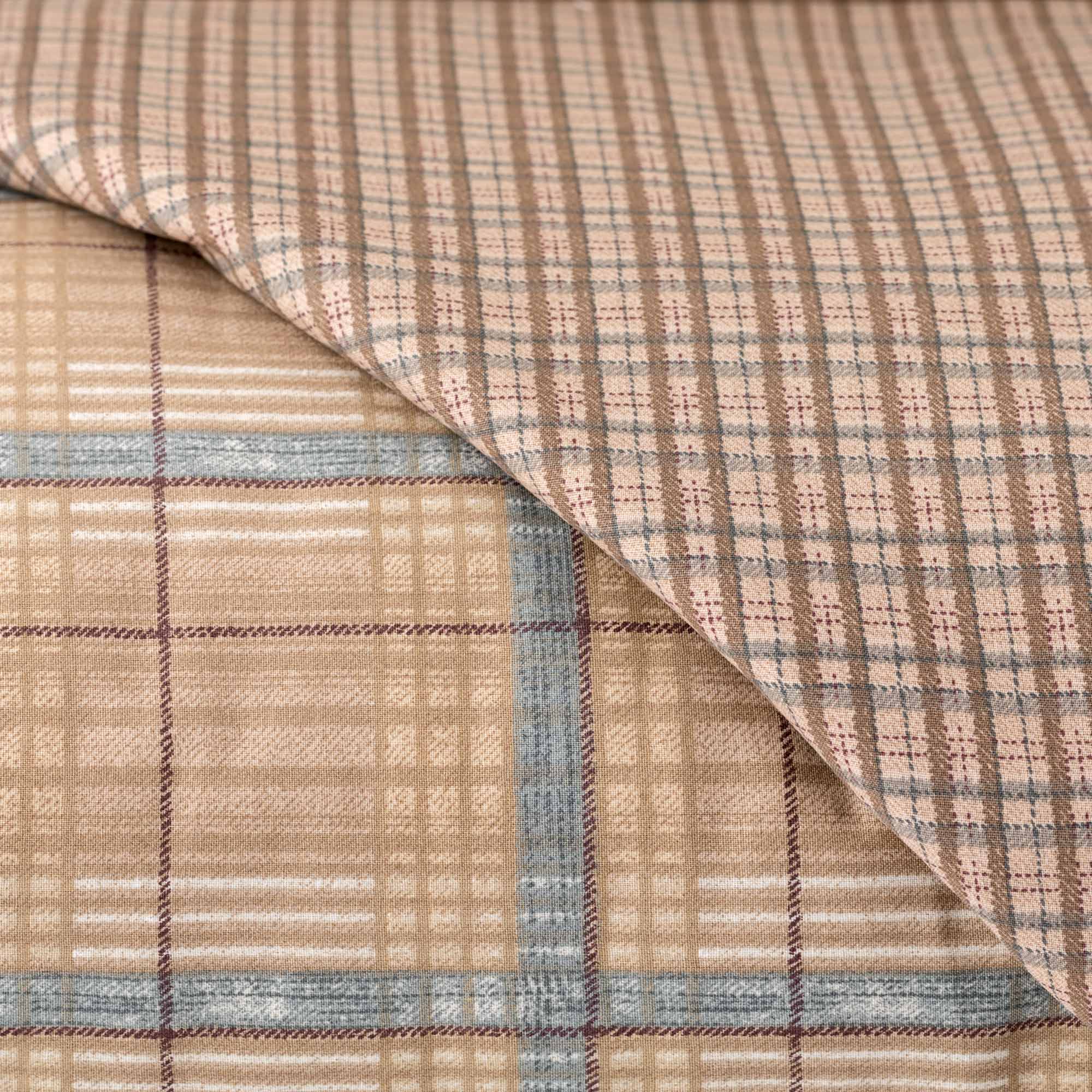 Completo copripiumino singolo tortora - Ivo | Riviera | Carillo Home