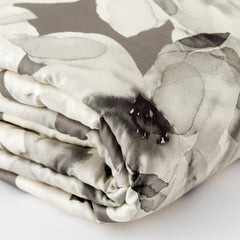 Completo copripiumino matrimoniale grigio ghiaccio - Peonia | Carillo Home