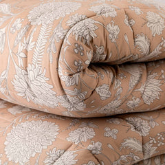 Trapunta in velluto matrimoniale beige - Musa | Riviera | Carillo Home