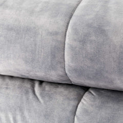 Trapunta in velluto singola grigio - Goodly | Riviera
