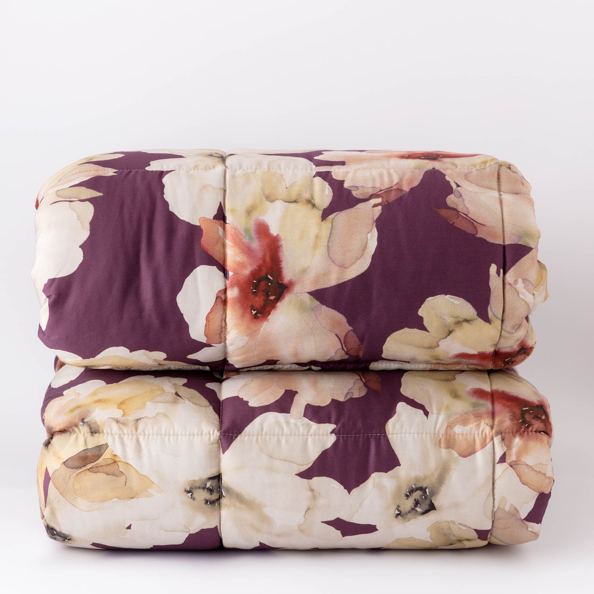 Trapunta matrimoniale Viola Aubergine - Peonia | Reevér