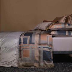 Completo letto matrimoniale colore blu notte - Carré - Reevér | Carillo Home