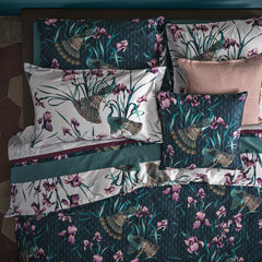 Parure Copripiumino Pavone Matrimoniale -  Prugna | Fazzini