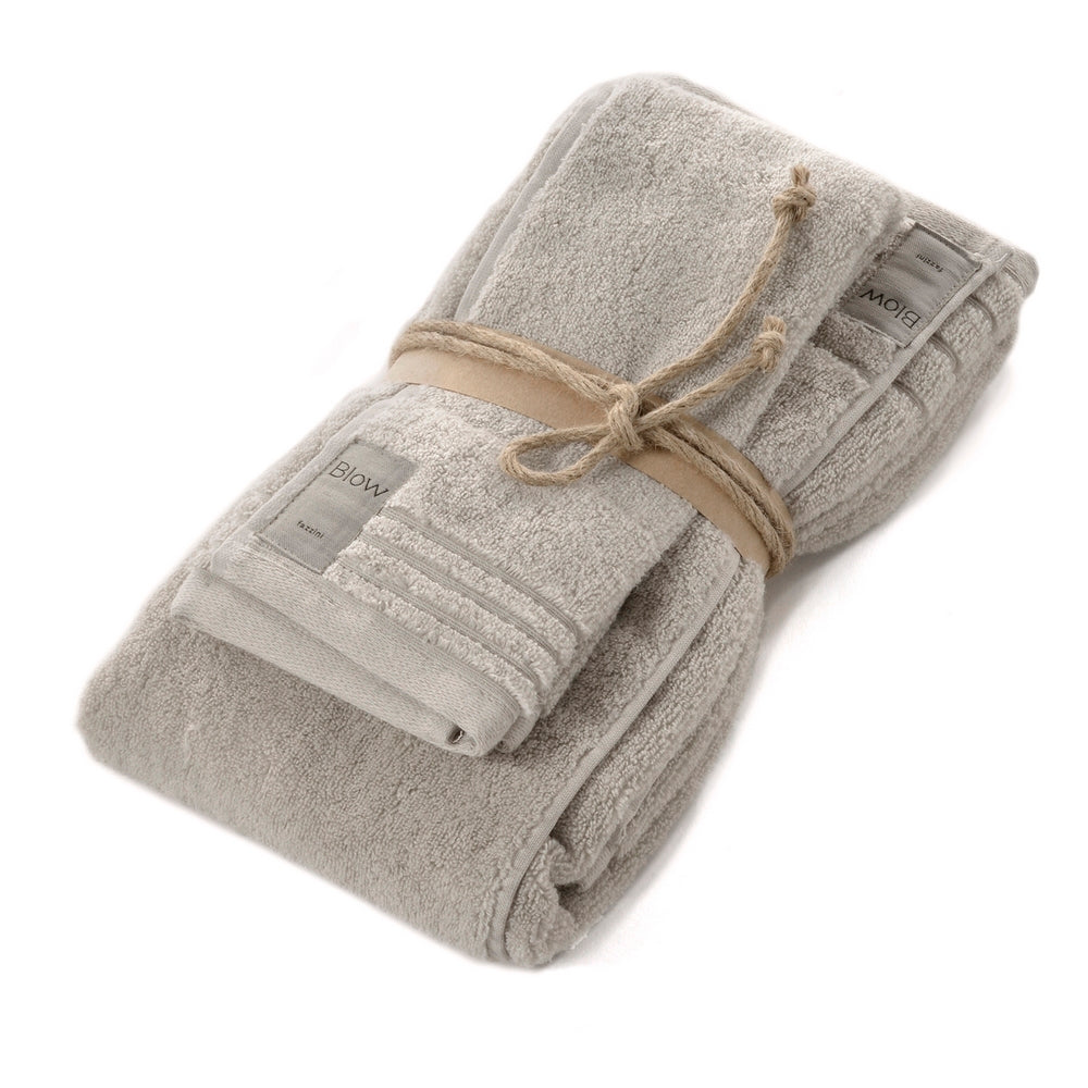 Coppia di asciugamani grigi - Coccola | Fazzini