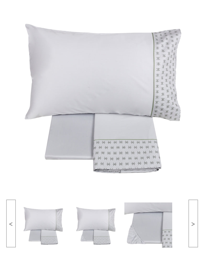 Completo lenzuola Grigio Perla - Cristalli | Fazzini