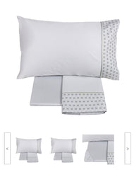 Completo lenzuola Grigio Perla - Cristalli | Fazzini